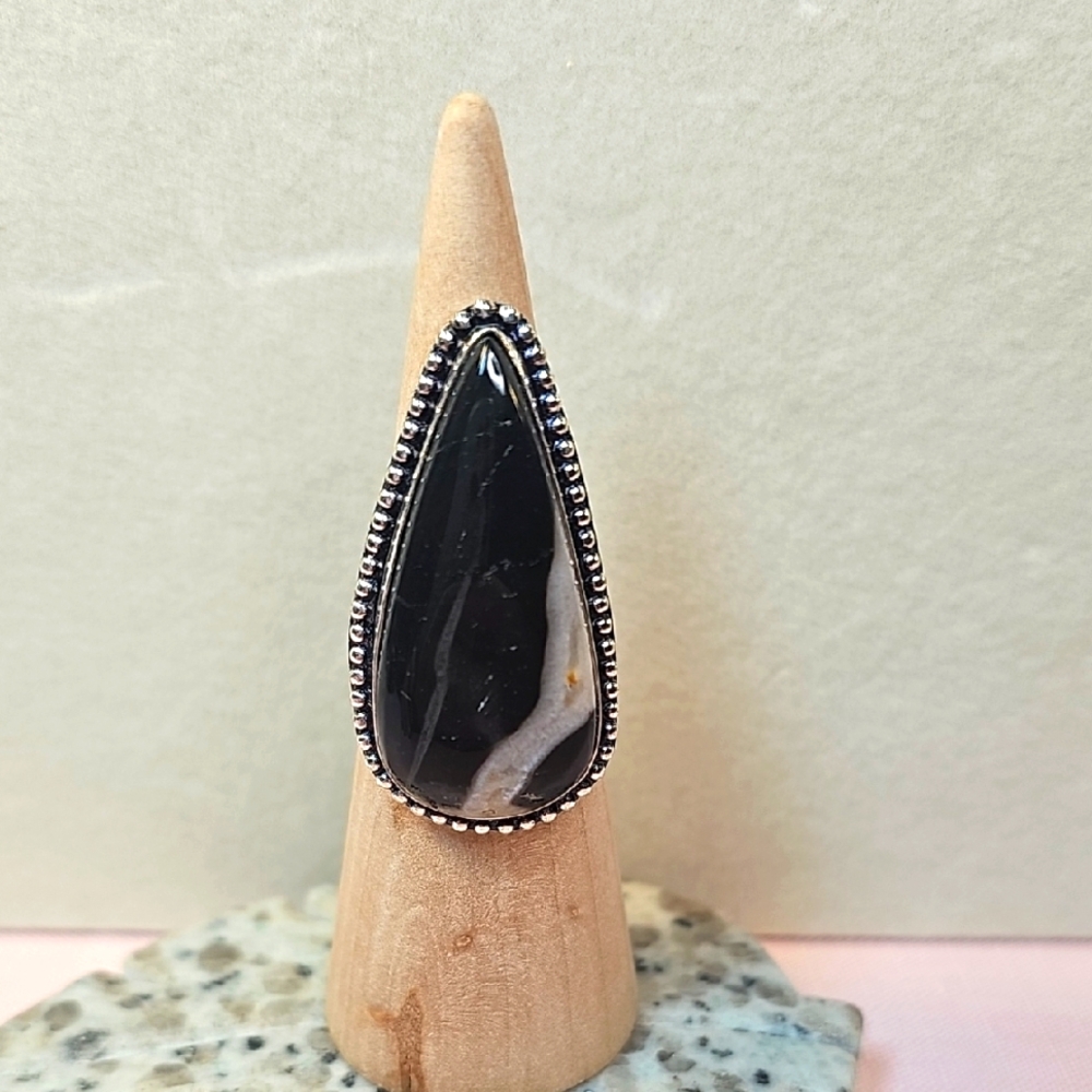 Septarian Silver Ring